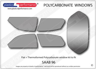 SAAB - 96 - Lexan Polycarbonate window kit