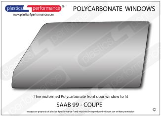 SAAB - 99 Coupe - Lexan Polycarbonate left front door window