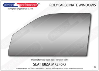 SEAT - Ibiza MK2 6K - Lexan Polycarbonate left front door window