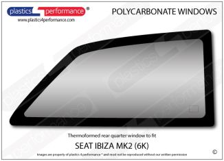 SEAT - Ibiza MK2 6K - Lexan Polycarbonate right rear quarter window