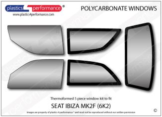 SEAT - Ibiza MK2 6K2 Facelift - Lexan Polycarbonate window kit