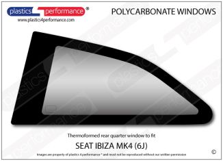 SEAT - Ibiza MK4 (6J)  - Lexan Polycarbonate left rear quarter window