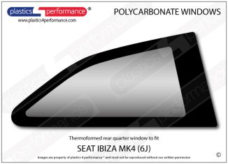 SEAT Ibiza MK4 6J - Lexan Polycarbonate right rear quarter window