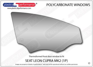 SEAT - Leon Mk2 1P - Lexan Polycarbonate right front door window
