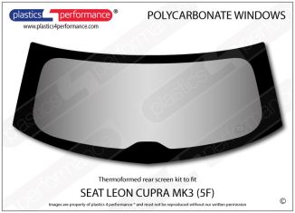SEAT - Leon MK3 5F 5dr - Lexan Polycarbonate rear screen