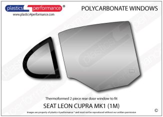 SEAT - Leon MK1 1M - Lexan Polycarbonate right rear door window