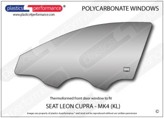 SEAT - Leon MK4 KL - Lexan Polycarbonate left front door window