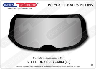SEAT - Leon Mk4 KL - Lexan Polycarbonate rear screen