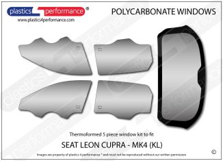 SEAT - Leon MK4 KL - Lexan Polycarbonate window kit