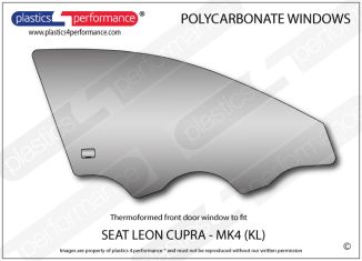 SEAT - Leon MK4 KL - Lexan Polycarbonate right front door window