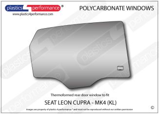SEAT - Leon MK4 KL - Lexan Polycarbonate right rear door window