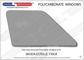 SKODA Estelle 130LR - Lexan Polycarbonate right front door window