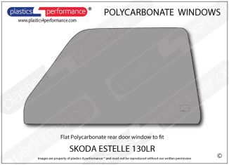 SKODA Estelle 130LR - Lexan Polycarbonate right rear door window