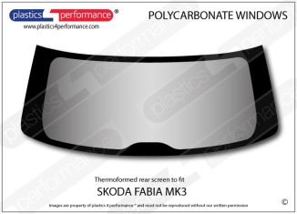SKODA - Fabia MK3 - Lexan Polycarbonate rear window