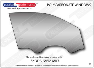 SKODA - Fabia MK3 - Lexan Polycarbonate right front door window