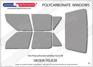 SKODA - Felicia - Lexan Polycarbonate window kit