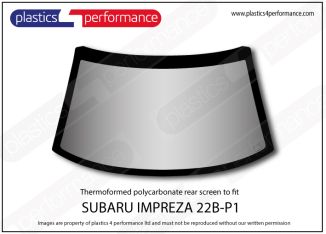 SUBARU - Impreza 22B,P1,WRX STI - Lexan Polycarbonate rear screen