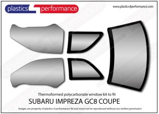 SUBARU - GC8 Coupe - Lexan Polycarbonate window kit