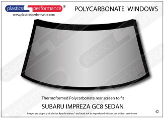 SUBARU - Impreza GC8 Sedan - Lexan Polycarbonate rear screen