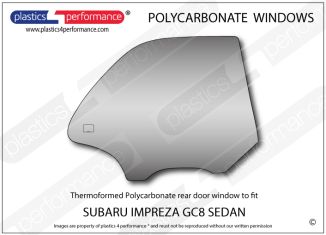SUBARU - Impreza GC - Lexan Polycarbonate right rear door window