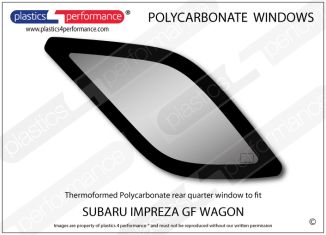 SUBARU - Impreza GF Wagon - Lexan Polycarbonate left rear quarter window