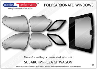SUBARU - Impreza GF Wagon - Lexan Polycarbonate window kit