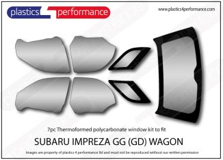 SUBARU - Impreza GG Wagon - Lexan Polycarbonate window kit