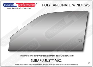 SUBARU - Justy MK2 - Lexan Polycarbonate left front door window