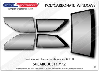 SUBARU - Justy MK2 - Lexan Polycarbonate window kit