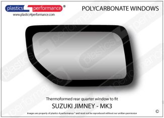  SUZUKI - Jimny MK3 - Lexan Polycarbonate left rear quarter window