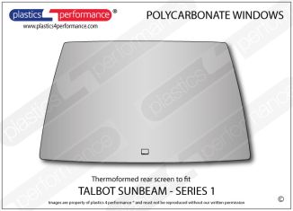 TALBOT - Sunbeam Series 1- Lexan Polycarbonate rear screen