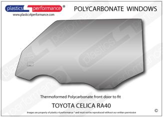 TOYOTA - Celica RA40 - Lexan Polycarbonate left front door window