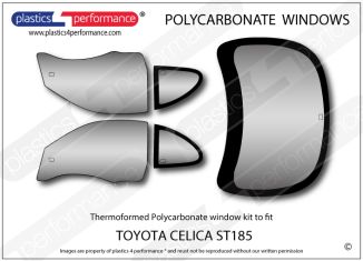 TOYOTA - Celica ST185 - Lexan Polycarbonate window kit