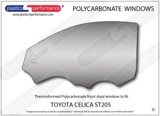 TOYOTA Celica ST205 - Lexan Polycarbonate left front door window