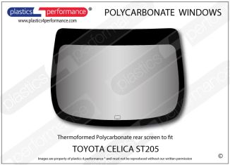 TOYOTA - Celica ST205 - Lexan Polycarbonate rear screen