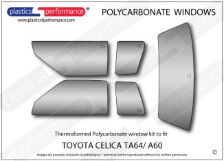 TOYOTA Celica TA64/ A60 - Lexan Polycarbonate window kit