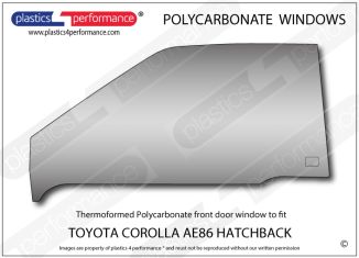 TOYOTA - AE86 Hatch - Lexan Polycarbonate left front door window