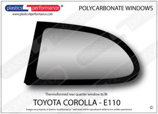 TOYOTA Corolla E110 - Lexan Polycarbonate left rear quarter window