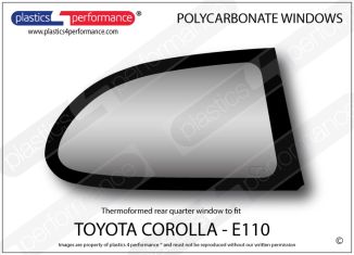 TOYOTA Corolla E110 - Lexan Polycarbonate right rear quarter window