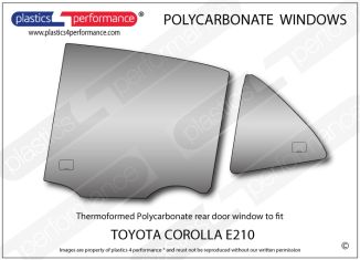 TOYOTA - Corolla E210 - Lexan Polycarbonate left rear door window