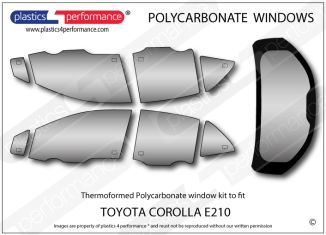 TOYOTA - Corolla E210 - Lexan Polycarbonate window kit