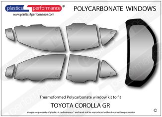 TOYOTA GR Corolla - Lexan Polycarbonate window kit