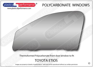 TOYOTA - Etios - Lexan Polycarbonate left front door window
