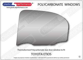 TOYOTA - Etios - Lexan Polycarbonate left rear door window