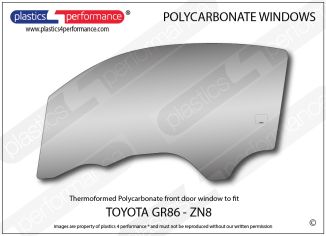 TOYOTA - GR86 (ZN8) - Lexan Makrolon Polycarbonate left front door window