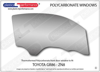 TOYOTA - GR86 (ZN8) - Lexan Polycarbonate right front door window