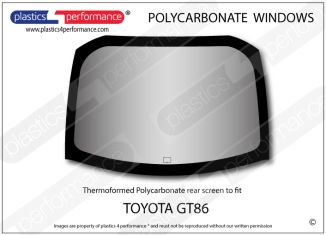 TOYOTA GT86 - Lexan Polycarbonate rear screen
