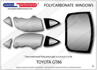 TOYOTA - GT86 - Lexan Polycarbonate window kit