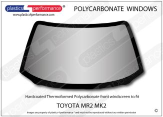 TOYOTA - MR2 Mk2 - Hardcoated Lexan Polycarbonate front windscreen