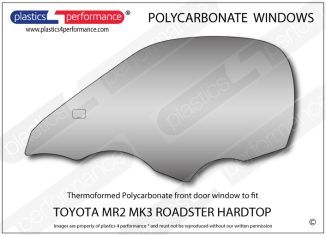 TOYOTA - MR2 MK3 Roadster Hardtop - Lexan Polycarbonate left front door window